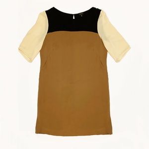 Silk Color Block Dress